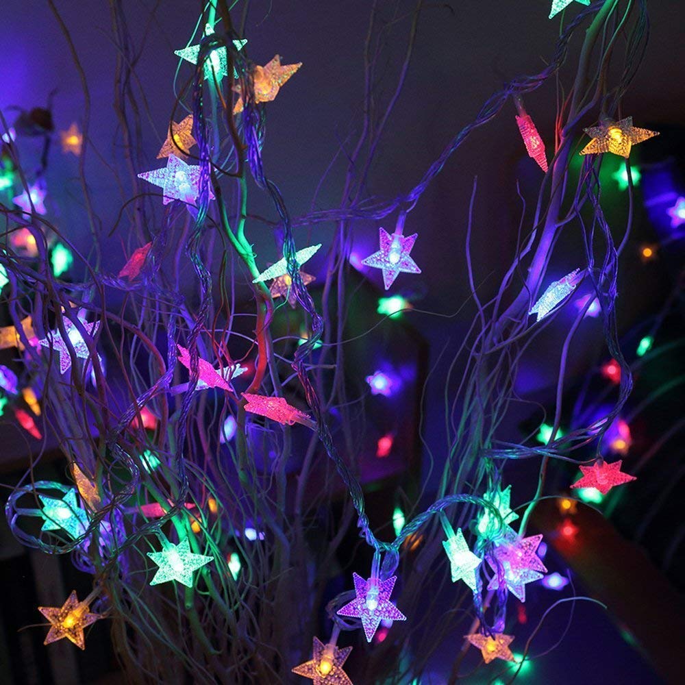 6603 28 LED / Star 3.9 Meter Star Shape Led Light Battery Operated with Flashing Modes for Home Decoration, Kids Room, Waterproof Diwali & Wedding LED Christmas Light Indoor and Outdoor Light ,Festival Decoration (Multicolor Battery Not Included 3.9Mtr) 6603 28 LED / Star 3.9 Meter Star Shape Led Light Battery Operated with Flashing Modes for Home Decoration, Kids Room, Waterproof Diwali & Wedding LED Christmas Light Indoor and Outdoor Light ,Festival Decoration (Multicolor Battery Not Included 3.9Mtr)